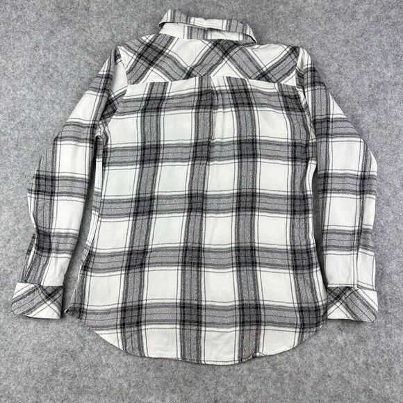 Rails Flannel Shirt Womens Small Black White Plaid Button Front Pocket Soft LS* - Picture 6 of 14